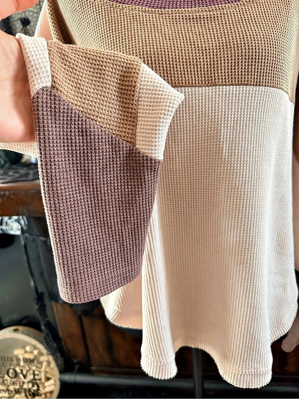 Hem & Thread Color-Block Waffle Knit Top - Picture 7 of 10